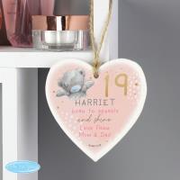 Personalised Me to You Sparkle & Shine Birthday Wooden Heart Decoration Extra Image 2 Preview